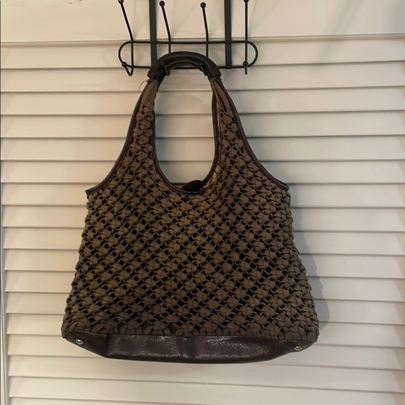 Banana Republic Handbags - Banana Republic Brown Shoulder Bag with Quilted Pattern